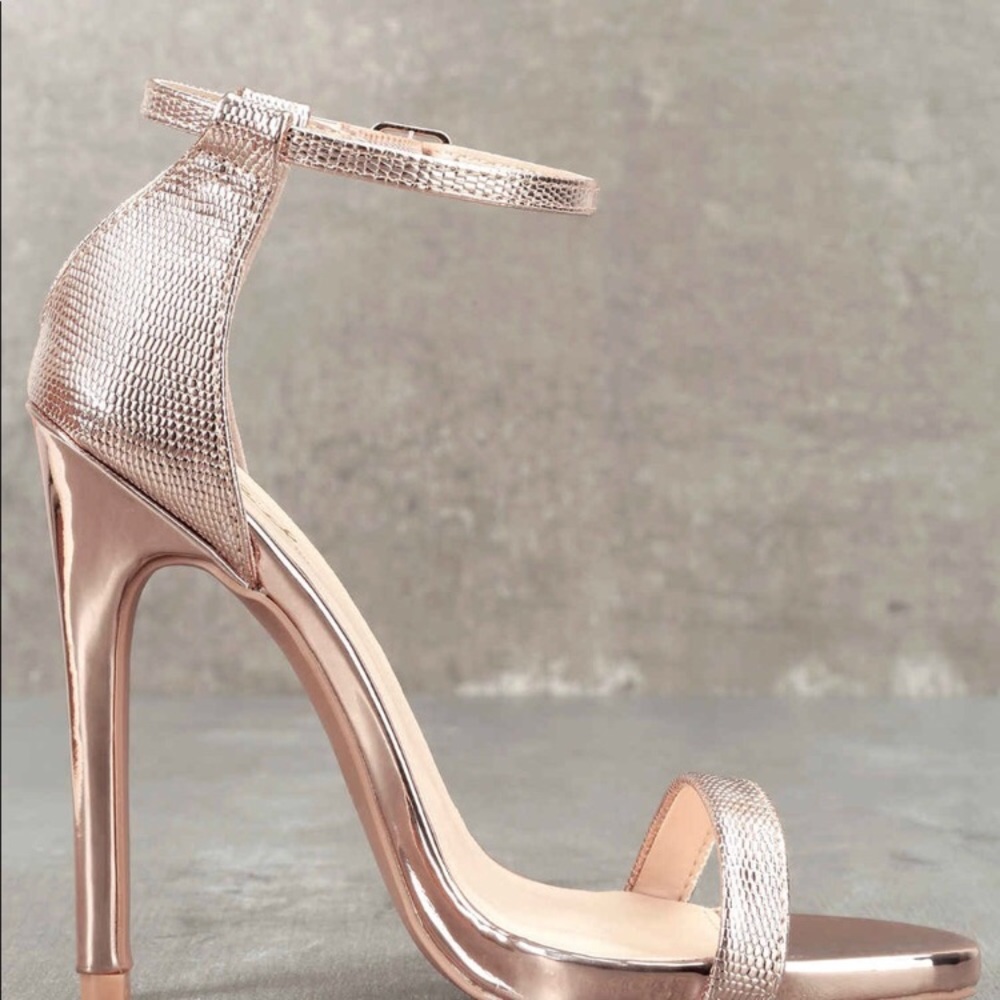 Rose gold PROM heels